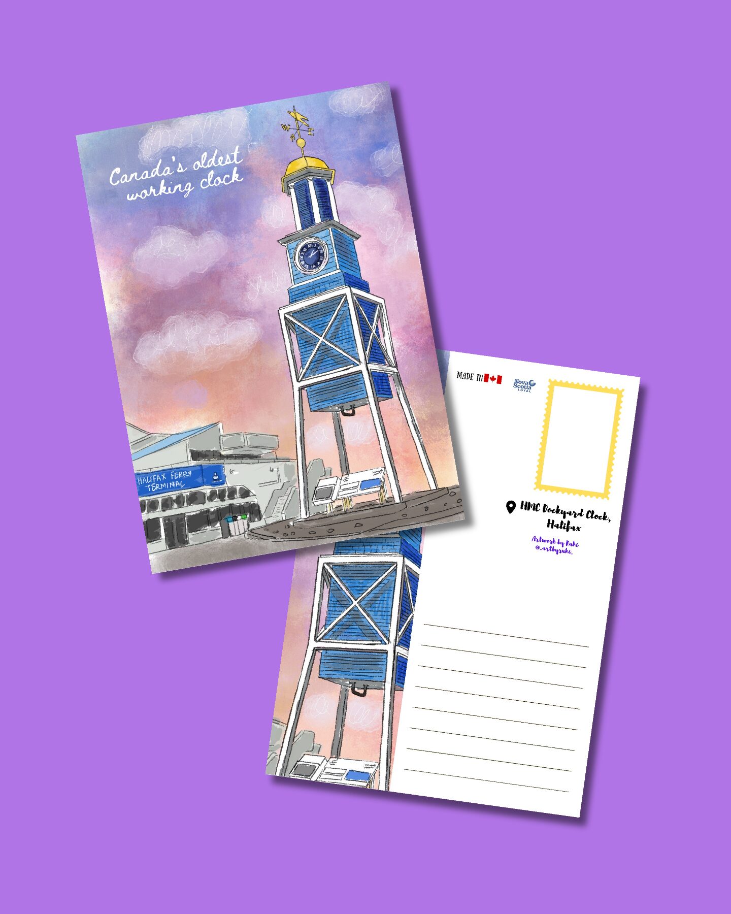 HMC Dockyard Clock - NS - Postcard