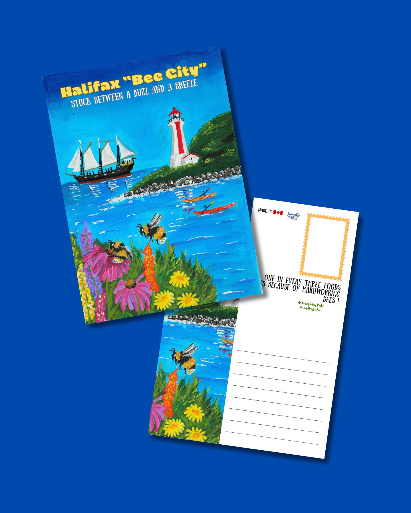 Halifax Bee City - NS - Postcard