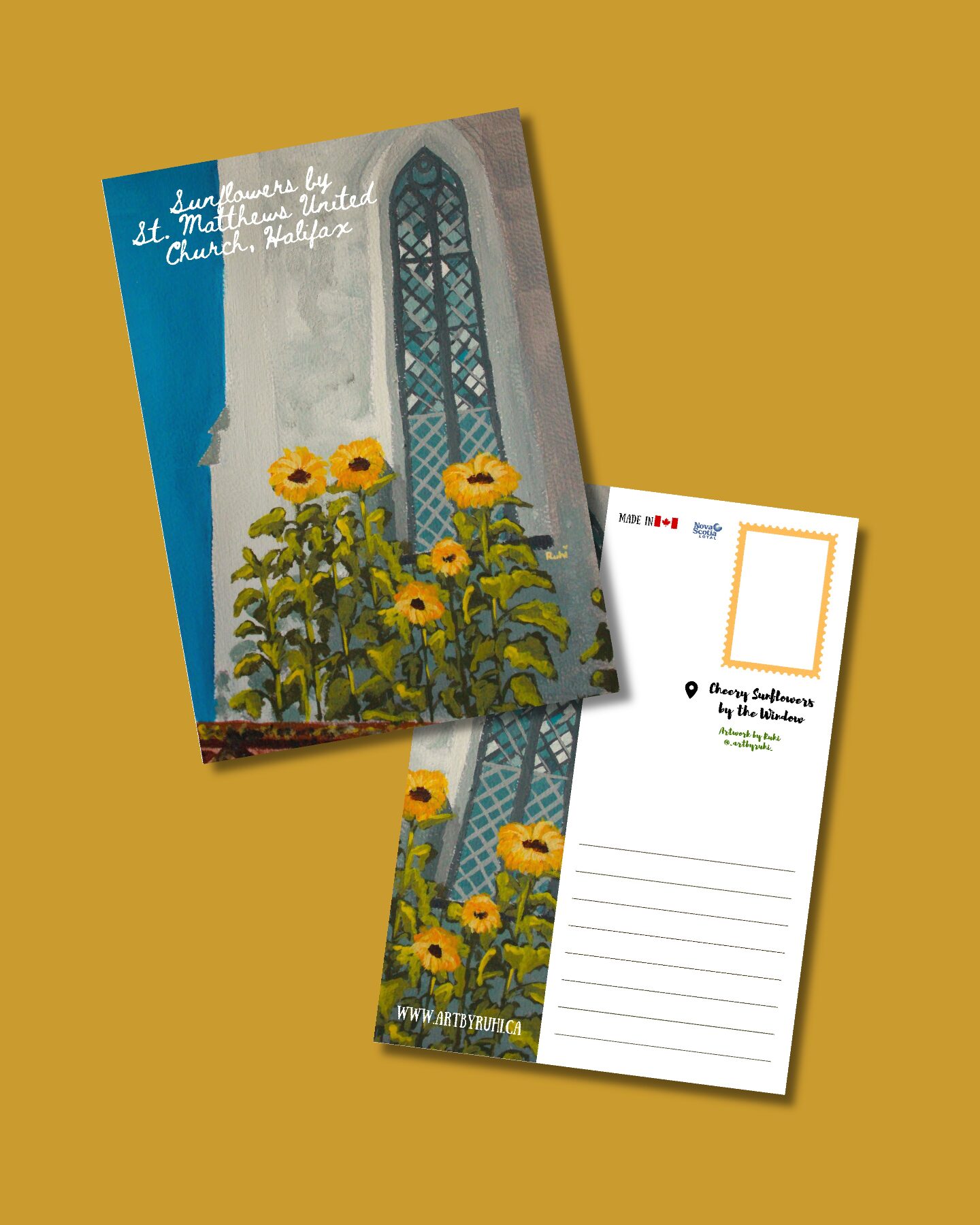 Sunflower by St.Matthew's - NS - Postcard