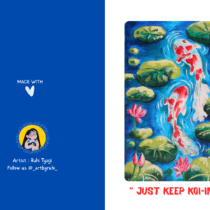 Koi Fish - Self Care - Greeting Card( Blank Inside )