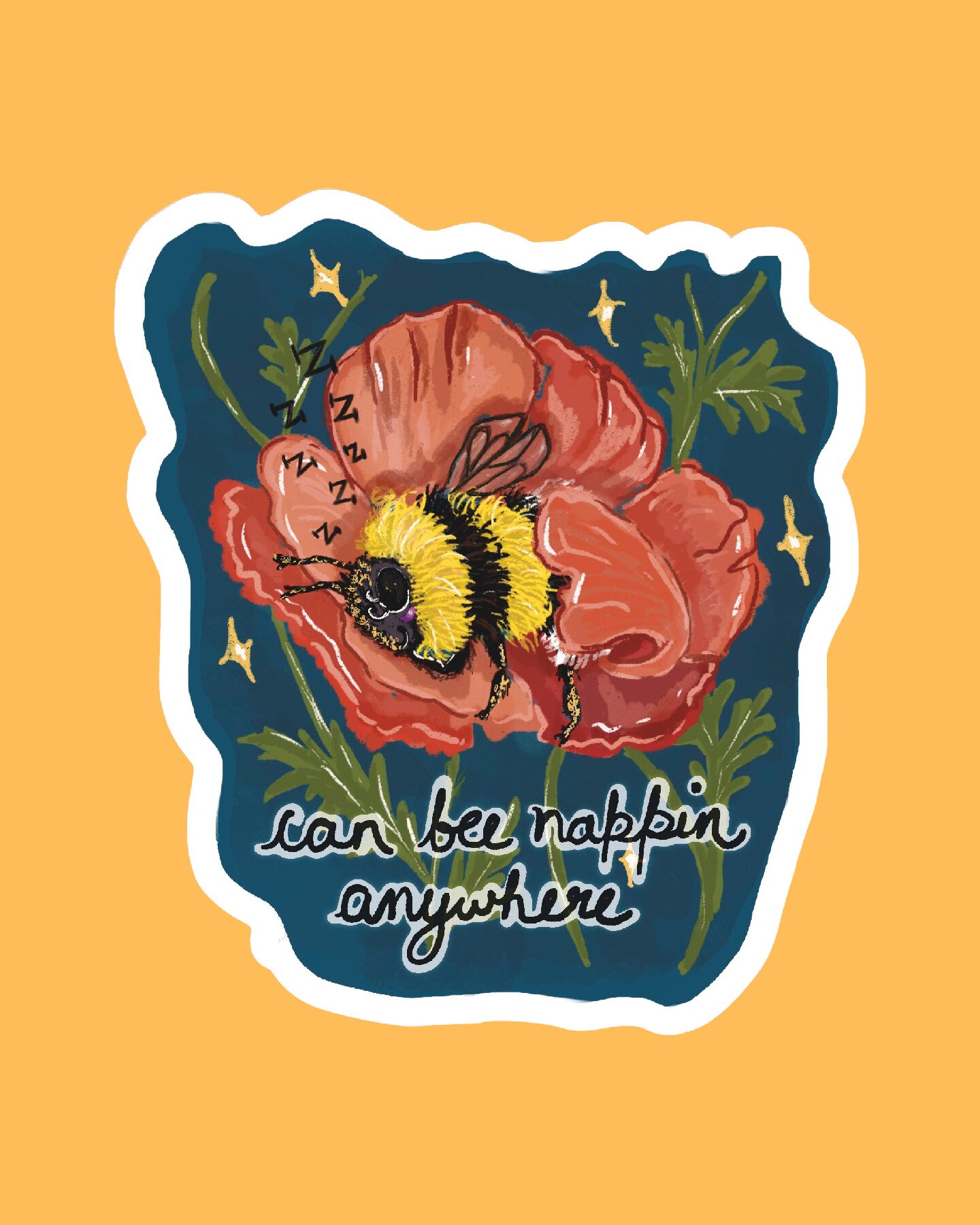 Can Bee Nappin Anywhere - Sticker