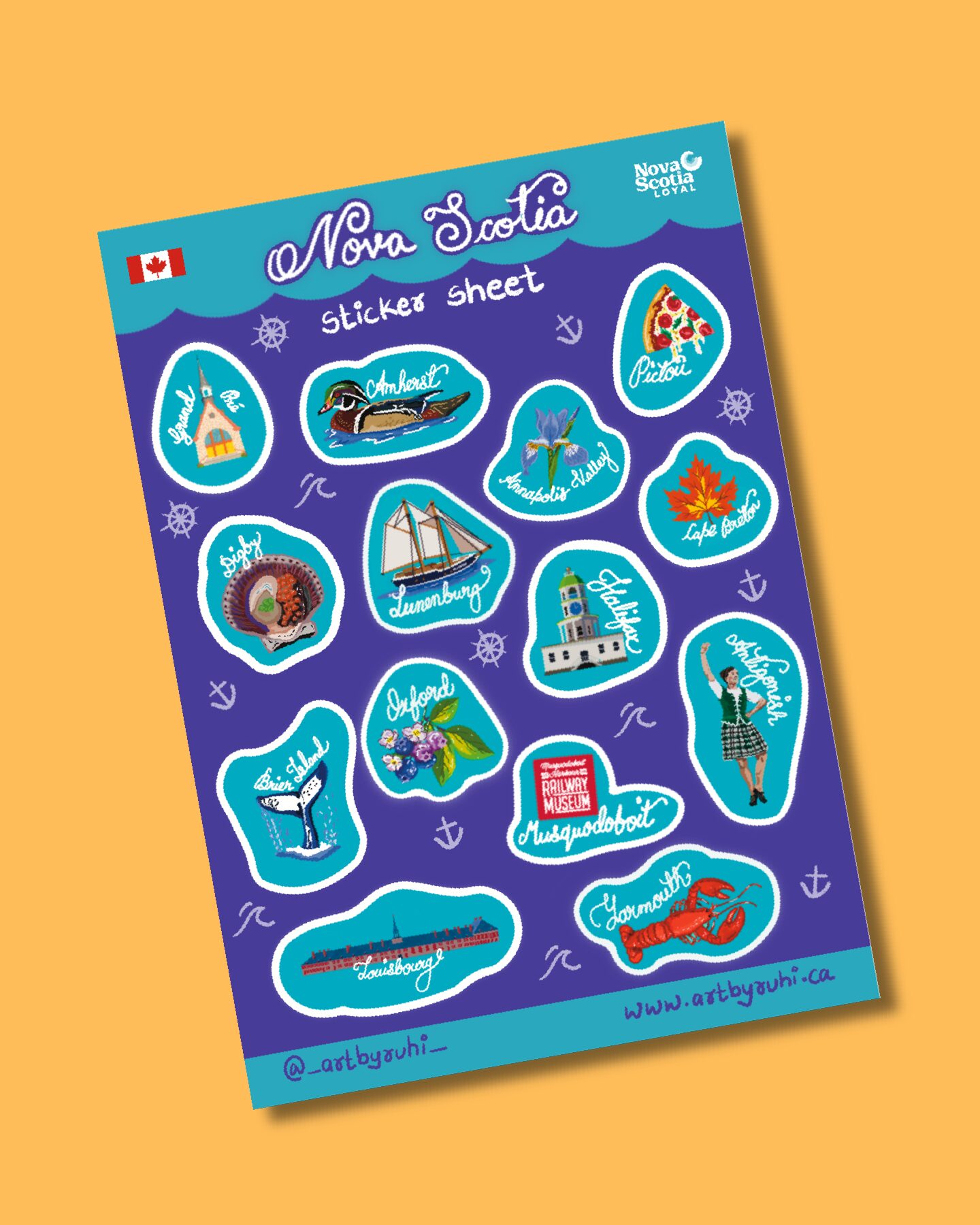 Nova Scotia Sticker Sheets