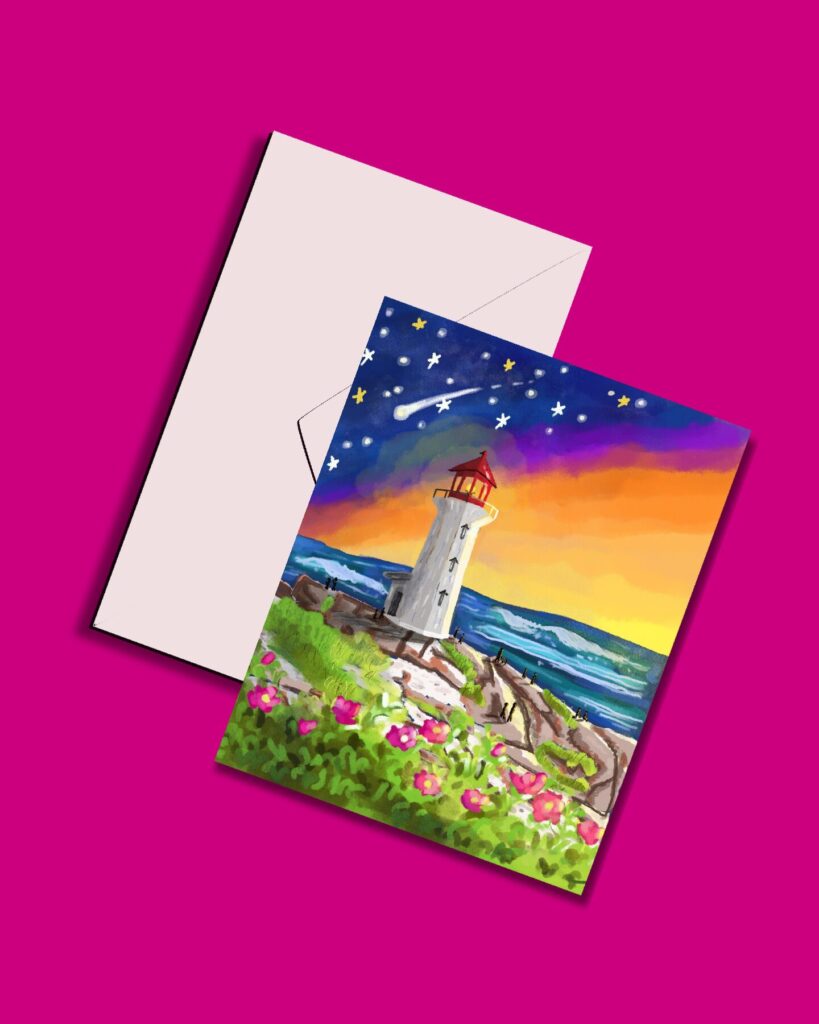 Peggy's Cove Lighthouse - NS - Greeting Card